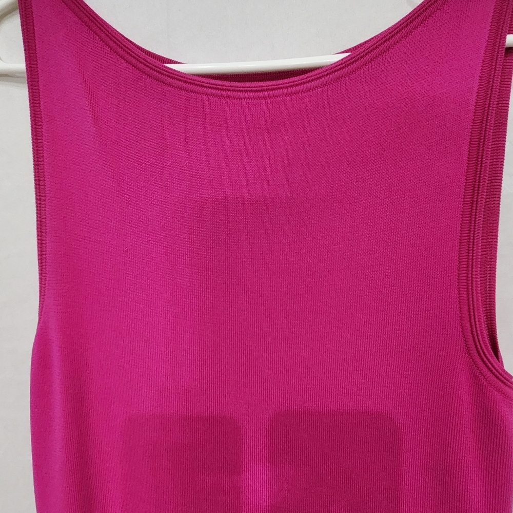 Ralph Lauren fuschia sleeveless boatneck sweater-like material, Size L